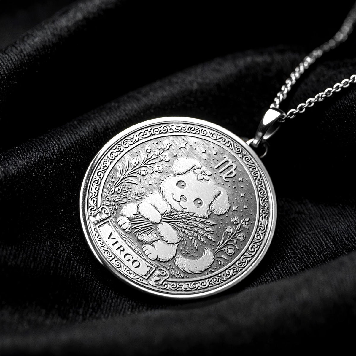 Dog Virgo Pendant – 14k Gold Plated Sterling Silver Zodiac Necklace