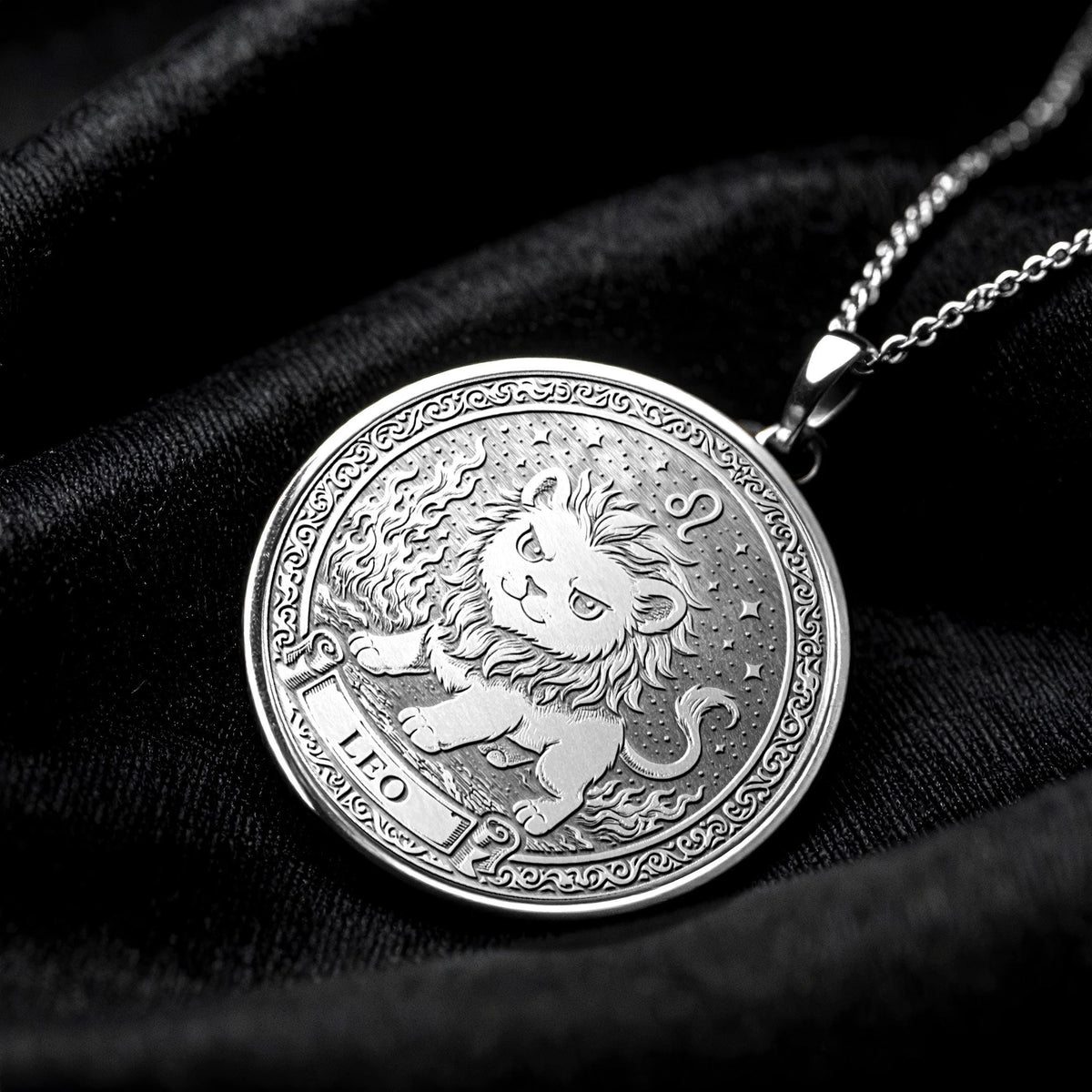 Leo Zodiac Pendant Necklace – 14k Gold Plated, Handmade