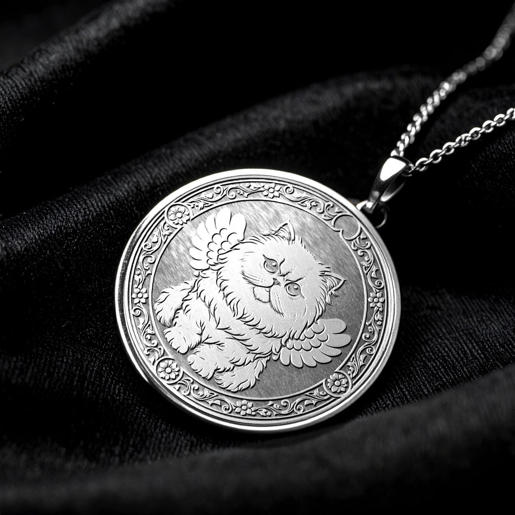Delicate Kittle Persian Cat Keepsake Necklace