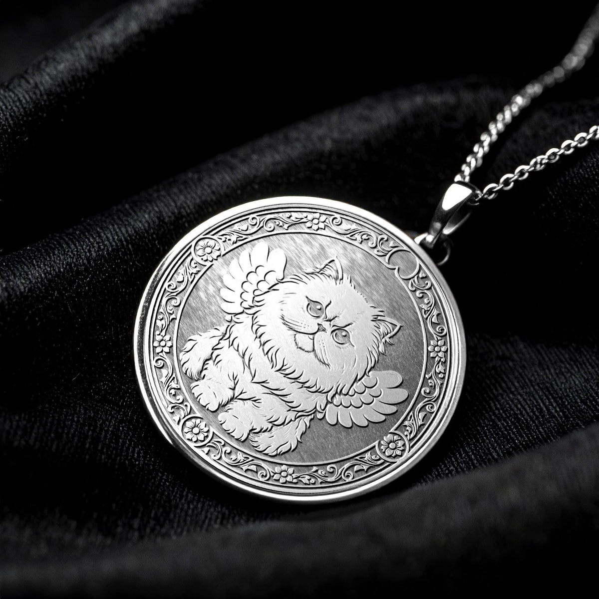 Delicate Kittle Persian Cat Keepsake Necklace