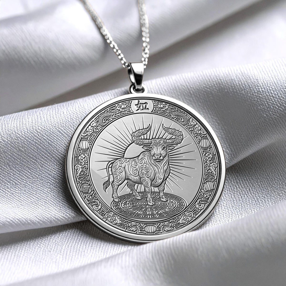 Chinese Zodiac Bull Necklace – Astrology Pendant for Strength and New Year Luck