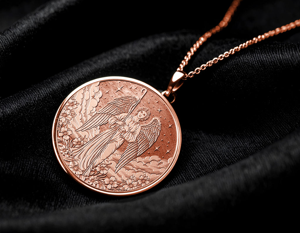 Archangel Raphael Necklace, Faith and Protection Symbol,