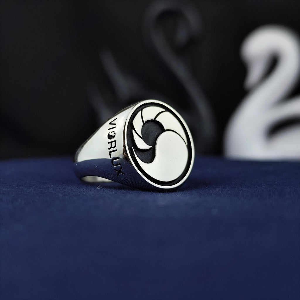 Custom Logo Signet Ring, Personalized Sterling Silver or Gold Ring for Men