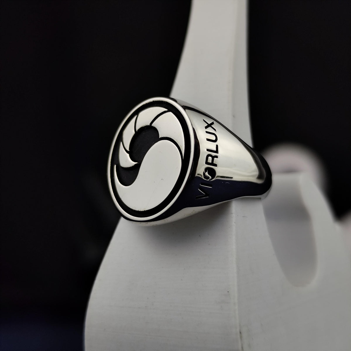 Custom Logo Signet Ring, Personalized Sterling Silver or Gold Ring for Men