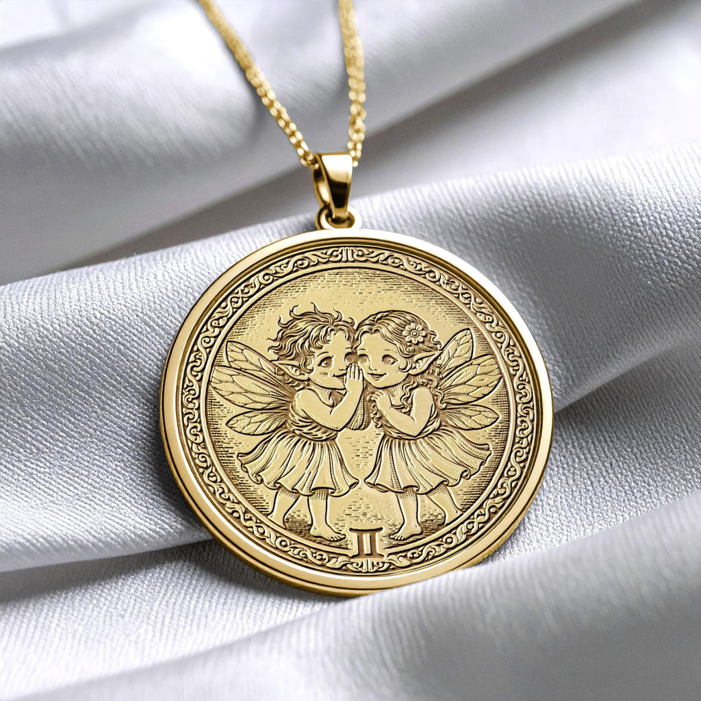 Gemini Zodiac Pendant – Necklace of Duality & Intelligence Symbol