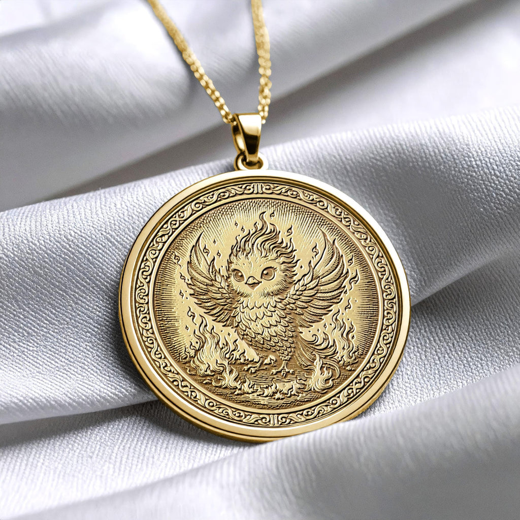Baby Phoenix Necklace -Pendant Rebirth, Strength & Transformation