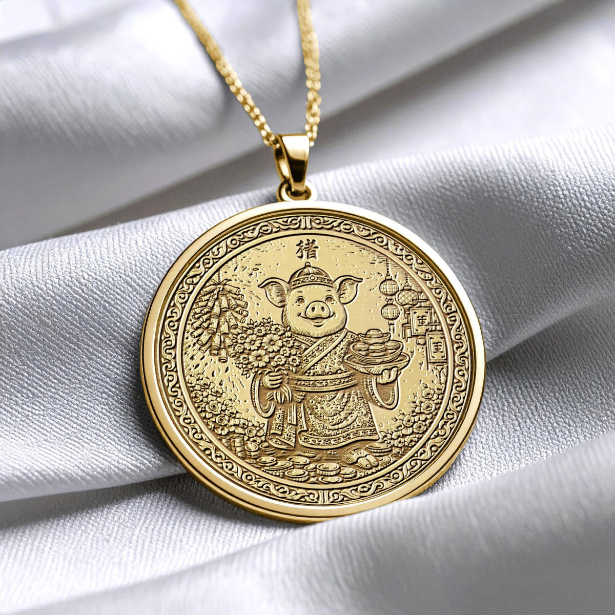 Lunar Year of the Pig Prosperity Pendant