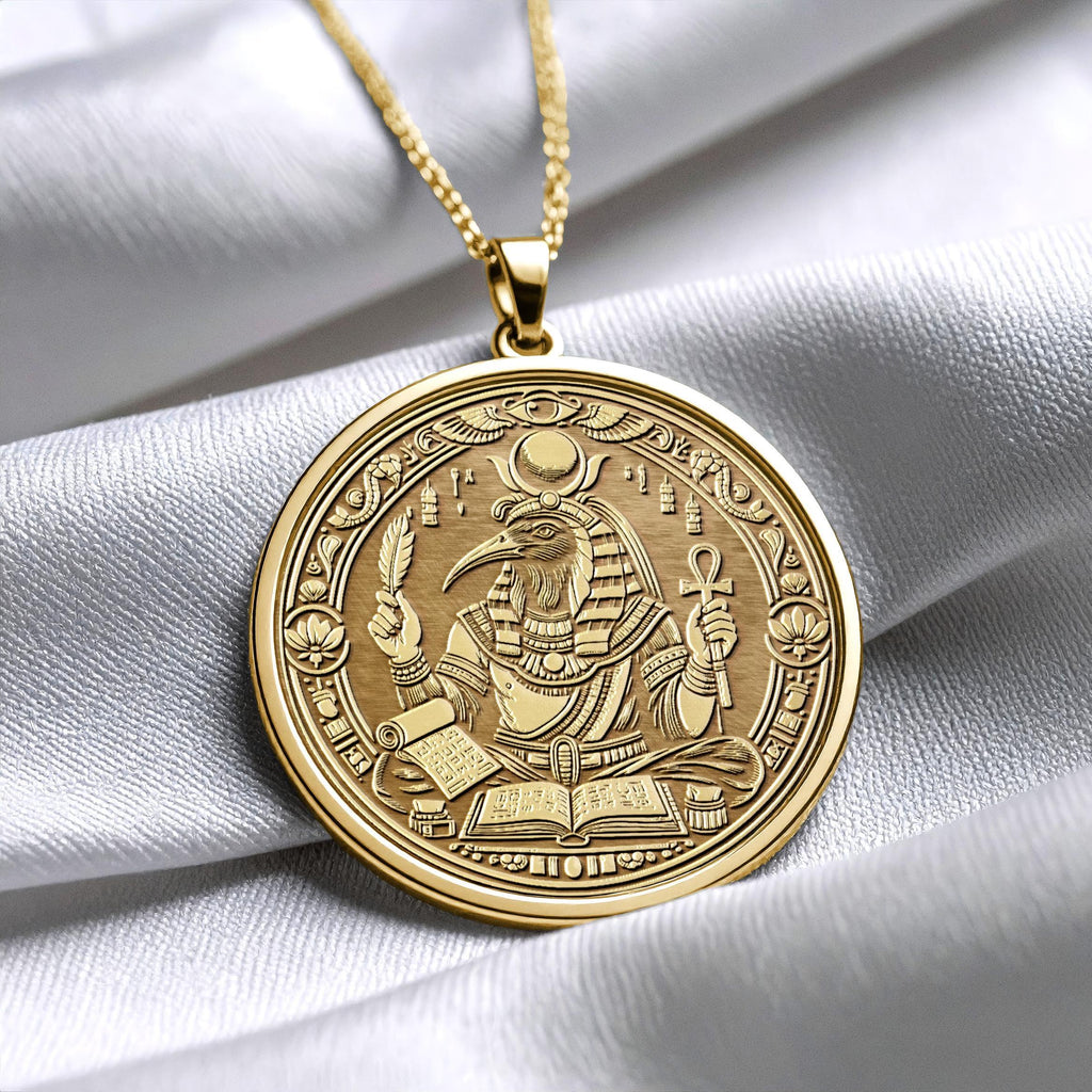 Thoth Pendant – Egyptian God Medallion, Sacred Amulet