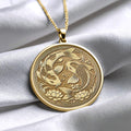Koi Fish Yin Yang Pendant - Necklace for Good Fortune and Harmony