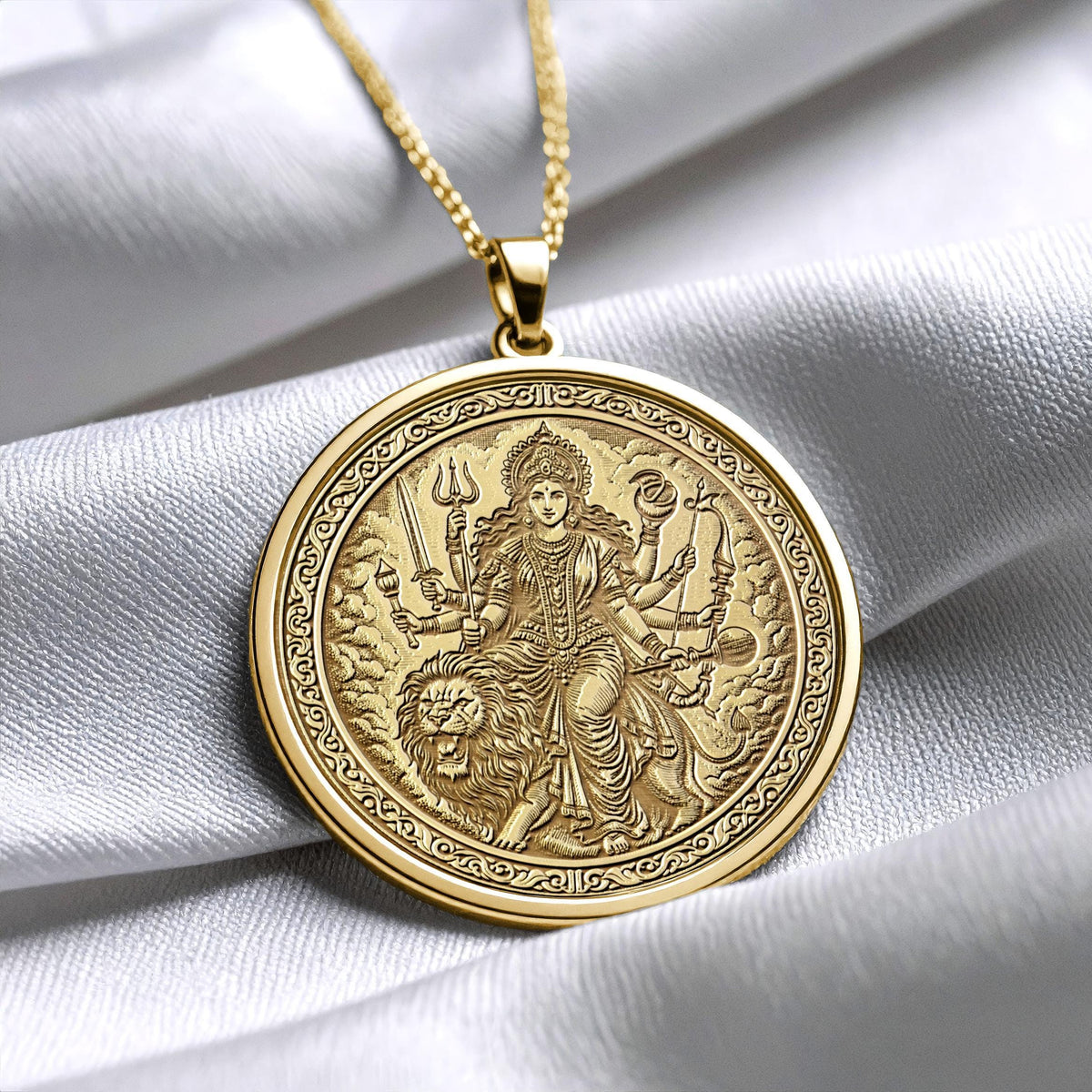 Durga Amulet Necklace Courage and Protection