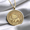 Leo Zodiac Pendant Necklace – 14k Gold Plated, Handmade