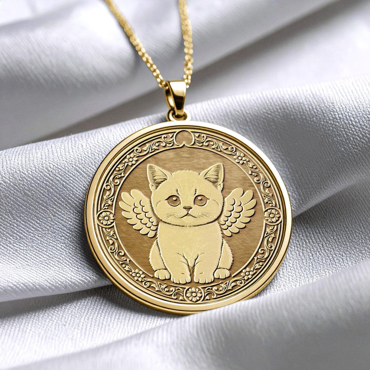 British Shorthair Kitty Elegant Charm Necklace