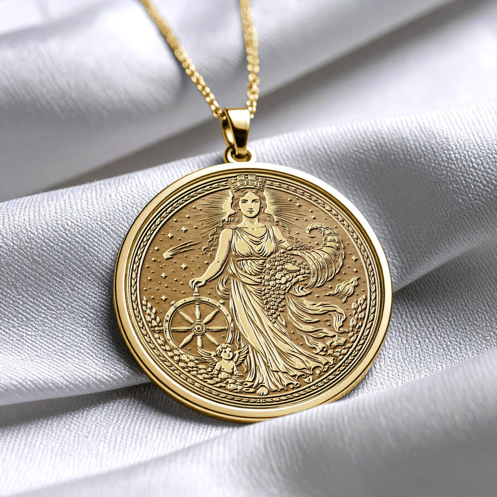 Tyche Necklace Goddess of Luck Pendant