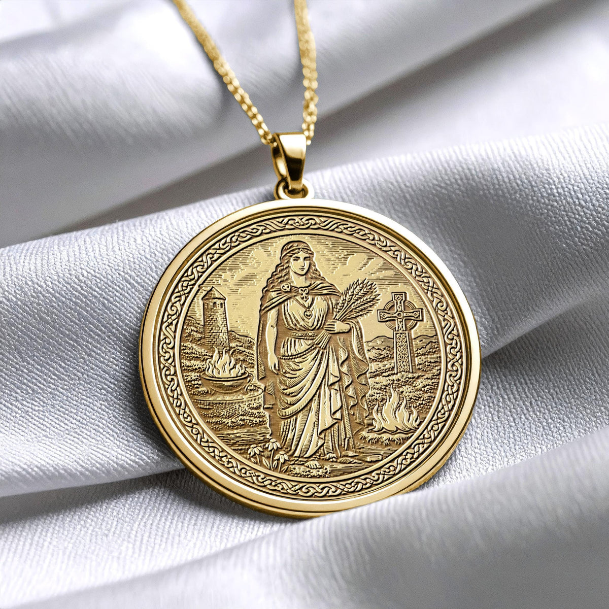Celtic Goddess Brigid Pendant – Goddess of Light and Inspiration