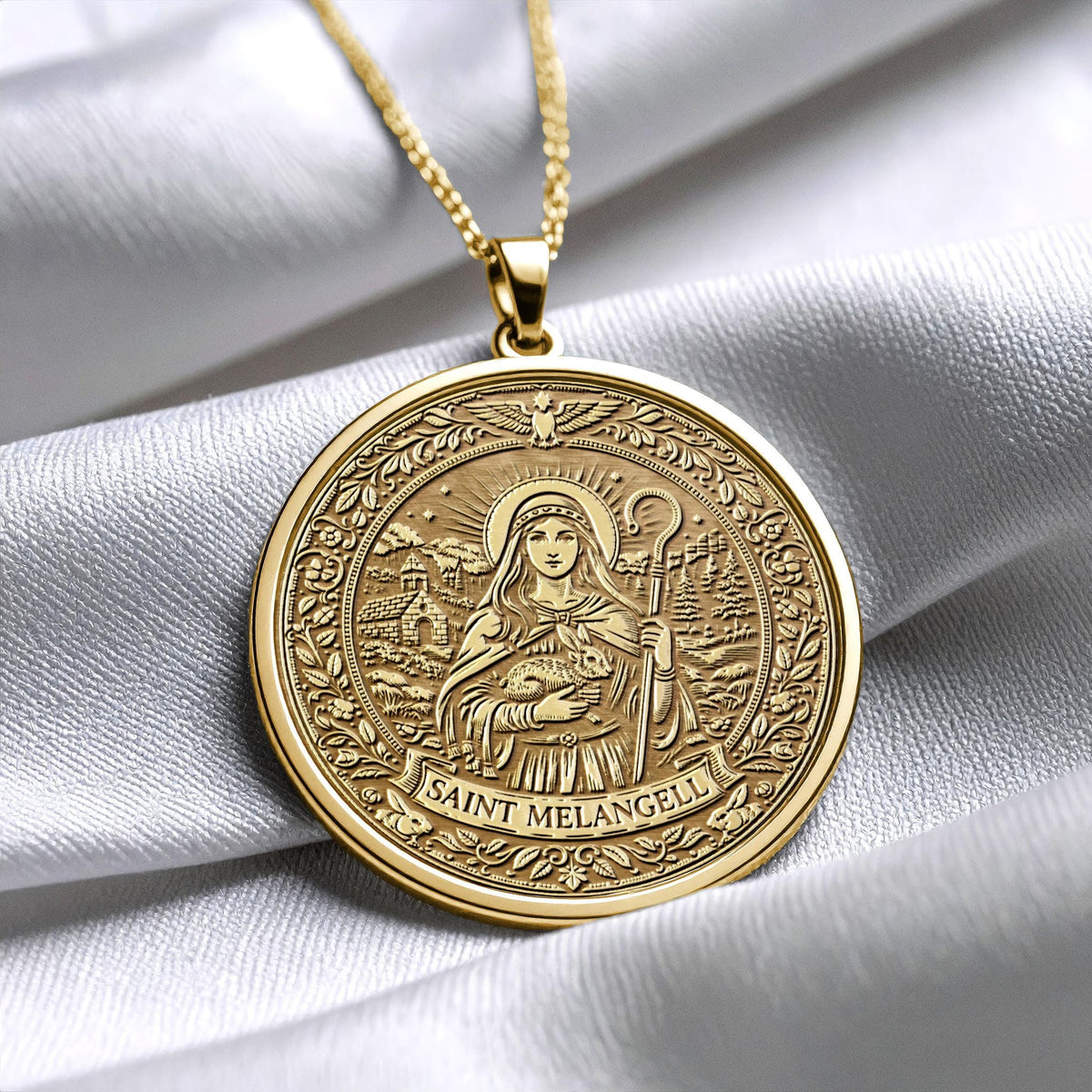 Saint Melangell Pendant – Protector of Hares and Innocent Necklace
