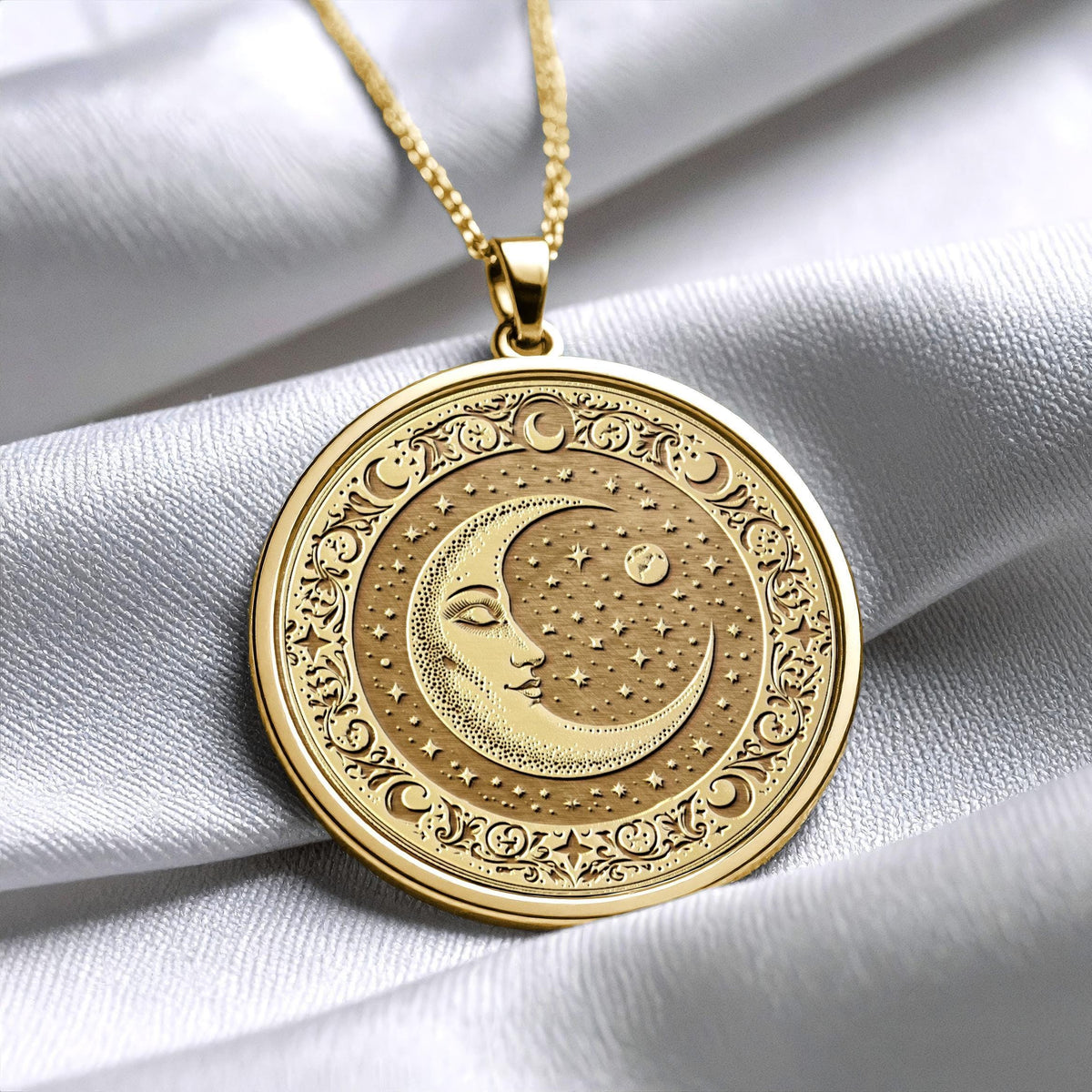 Moon Pendant Symbolic Celestial Jewelry