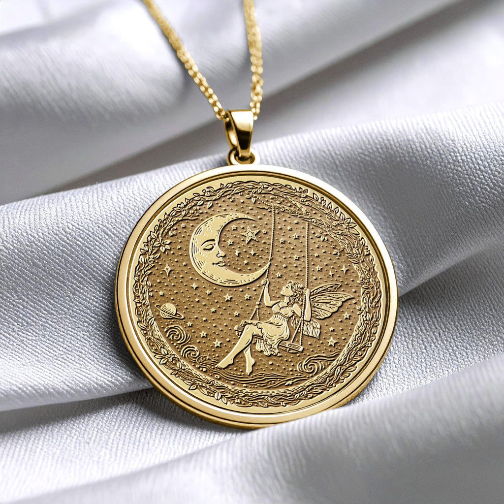 Moon Fairy Pendant : Celestial Necklace