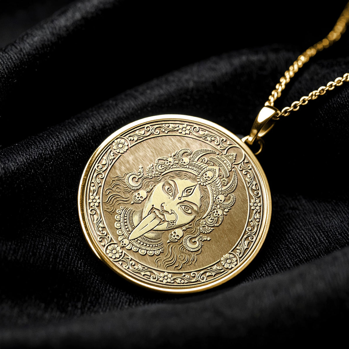 Kali Ma Pendant Necklace – Hindu Goddess Pendant for Protection and Spiritual Power