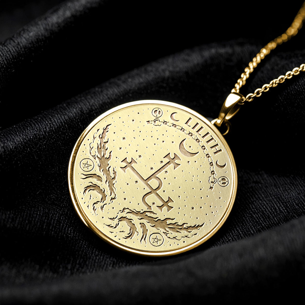 Lilith Seal Necklace -Dark Feminine Power Pendant