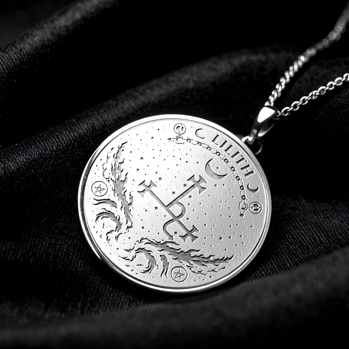 Lilith Seal Necklace -Dark Feminine Power Pendant