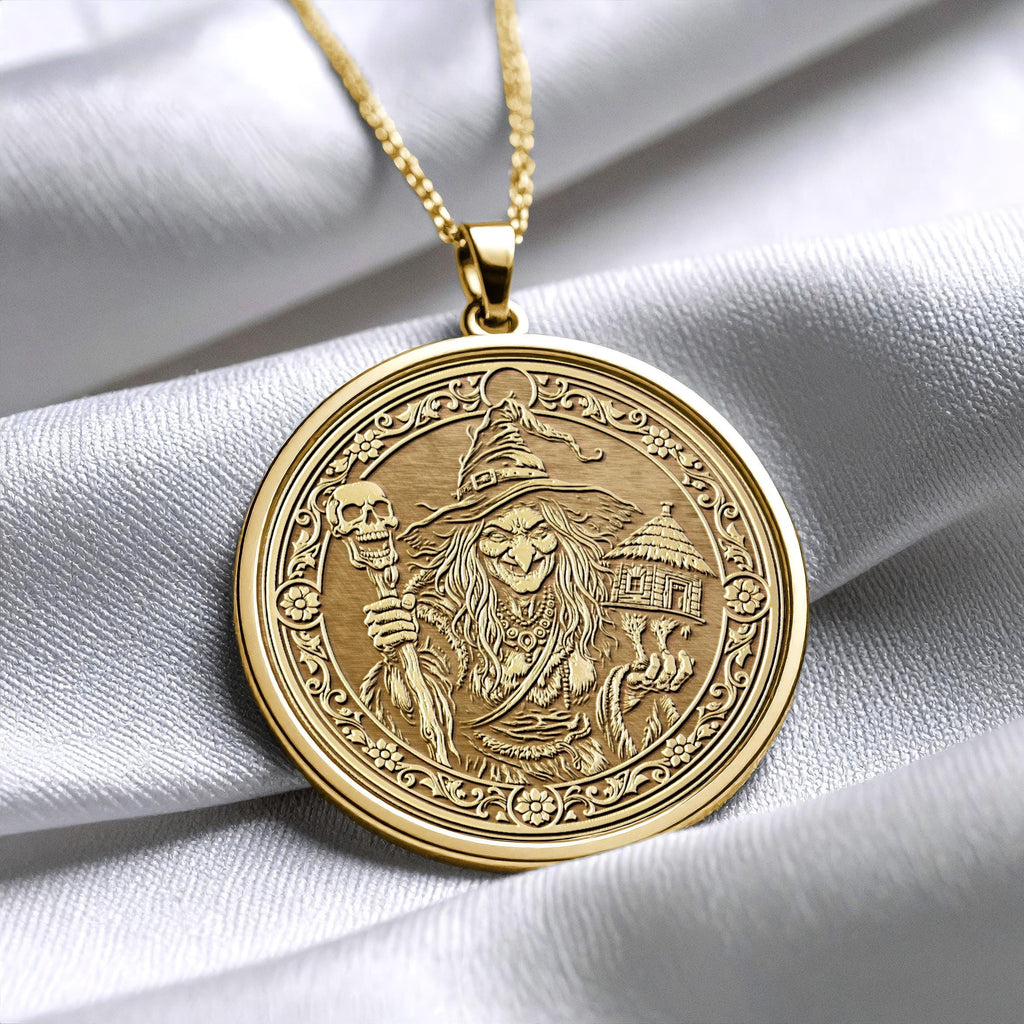Baba Yaga Pendant Necklace – Mystery, Power & Ancient Wisdom