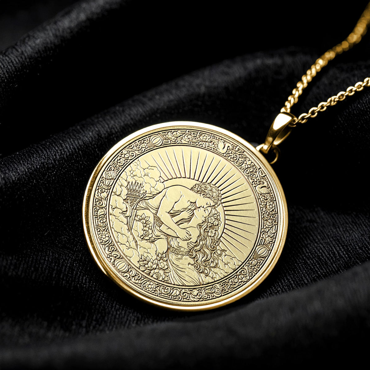 Cupid and Psyche Pendant Necklace Love Symbol