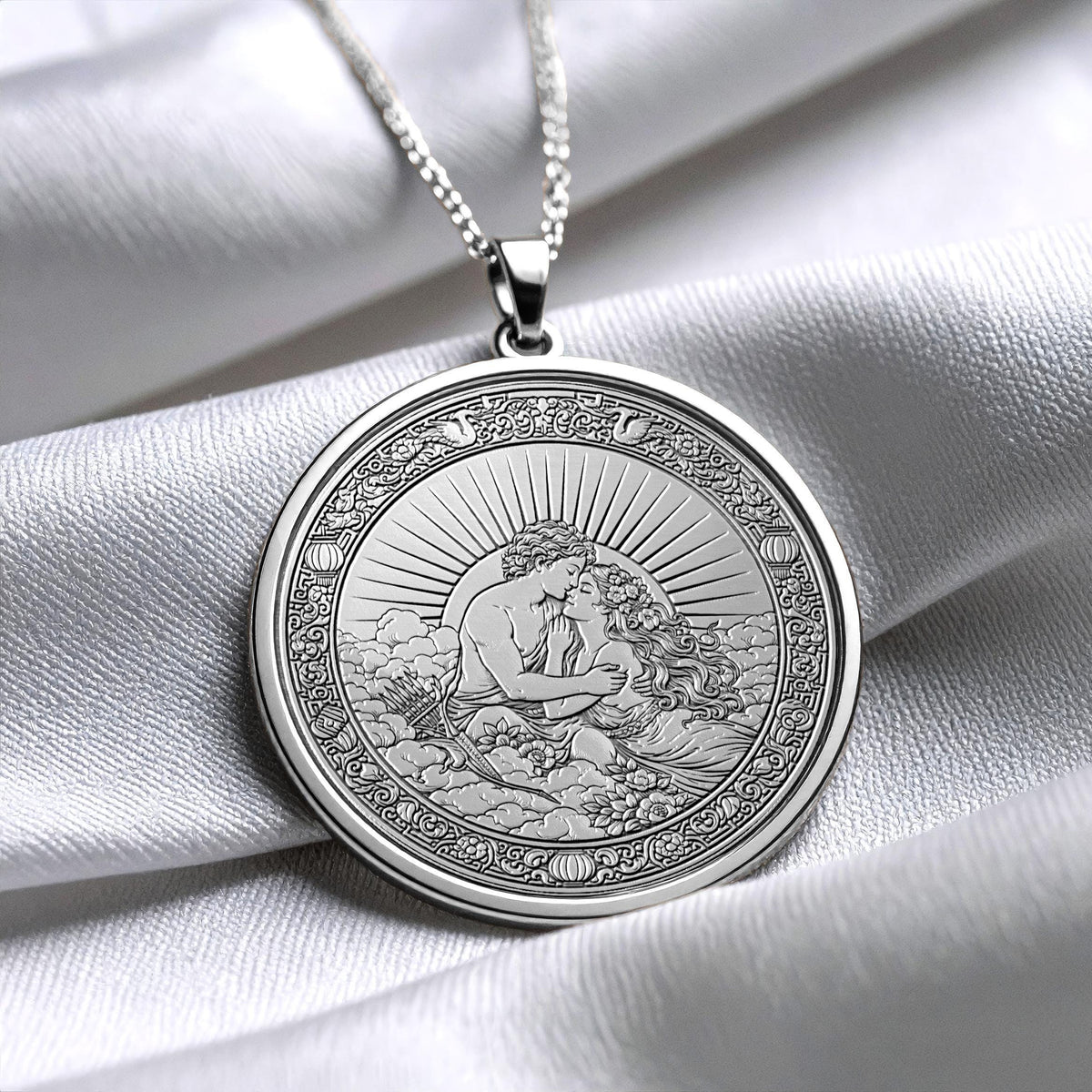 Cupid and Psyche Pendant Necklace Love Symbol