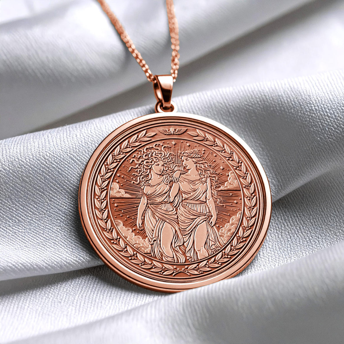 Mythological Medusa and Aphrodite Necklace