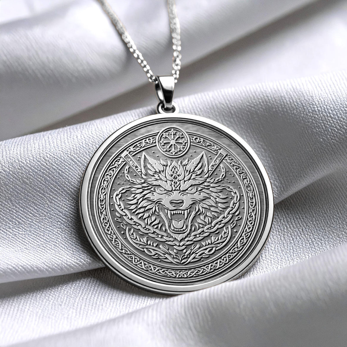 Fenrir Necklace Viking Norse Mythology Wolf Pendant