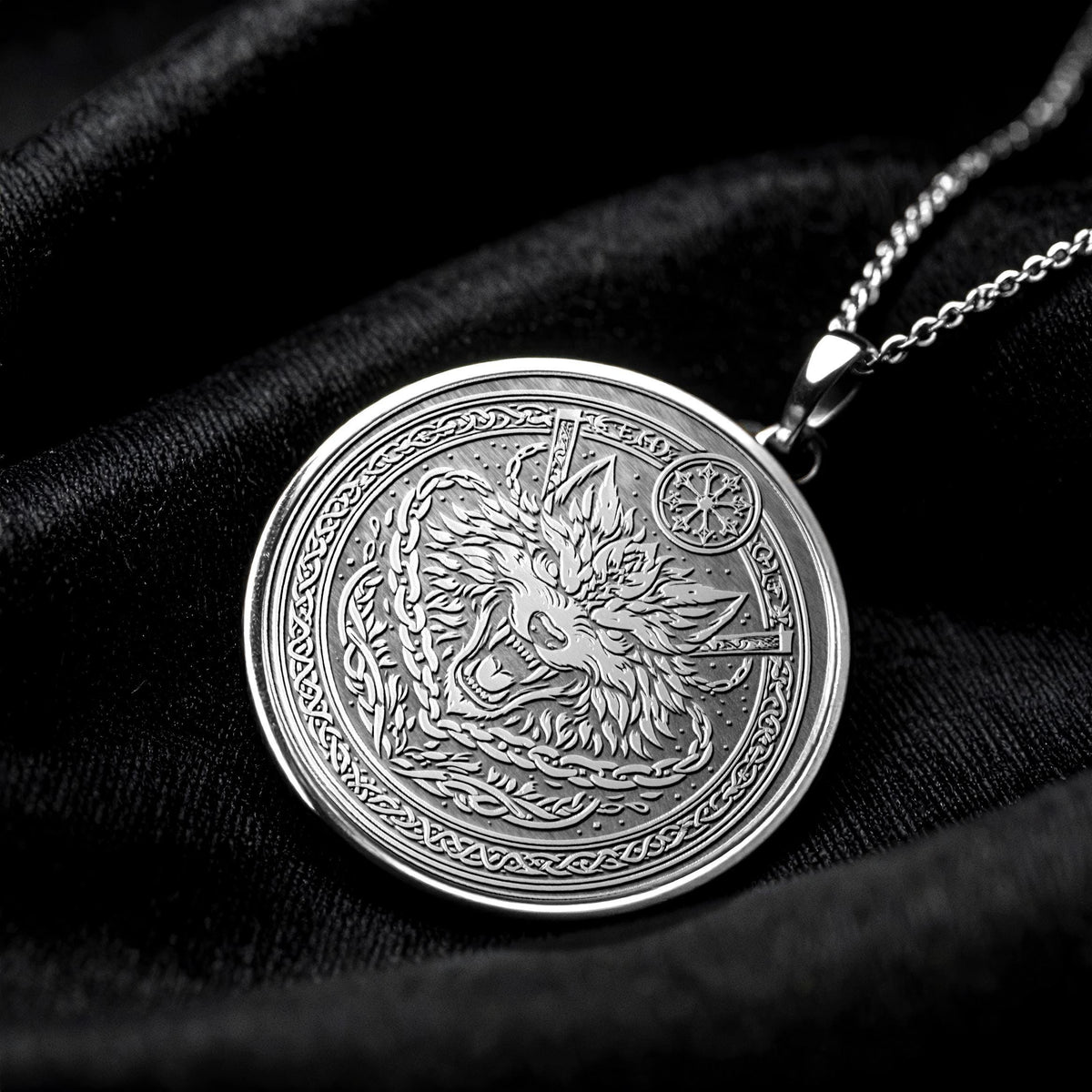 Fenrir Necklace Viking Norse Mythology Wolf Pendant