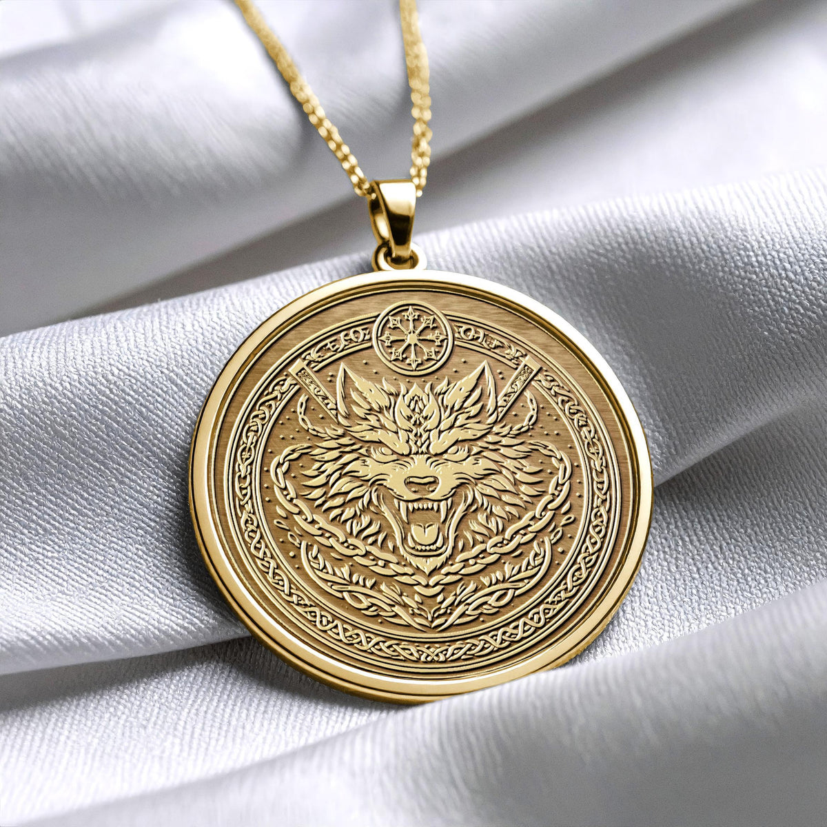 Fenrir Necklace Viking Norse Mythology Wolf Pendant