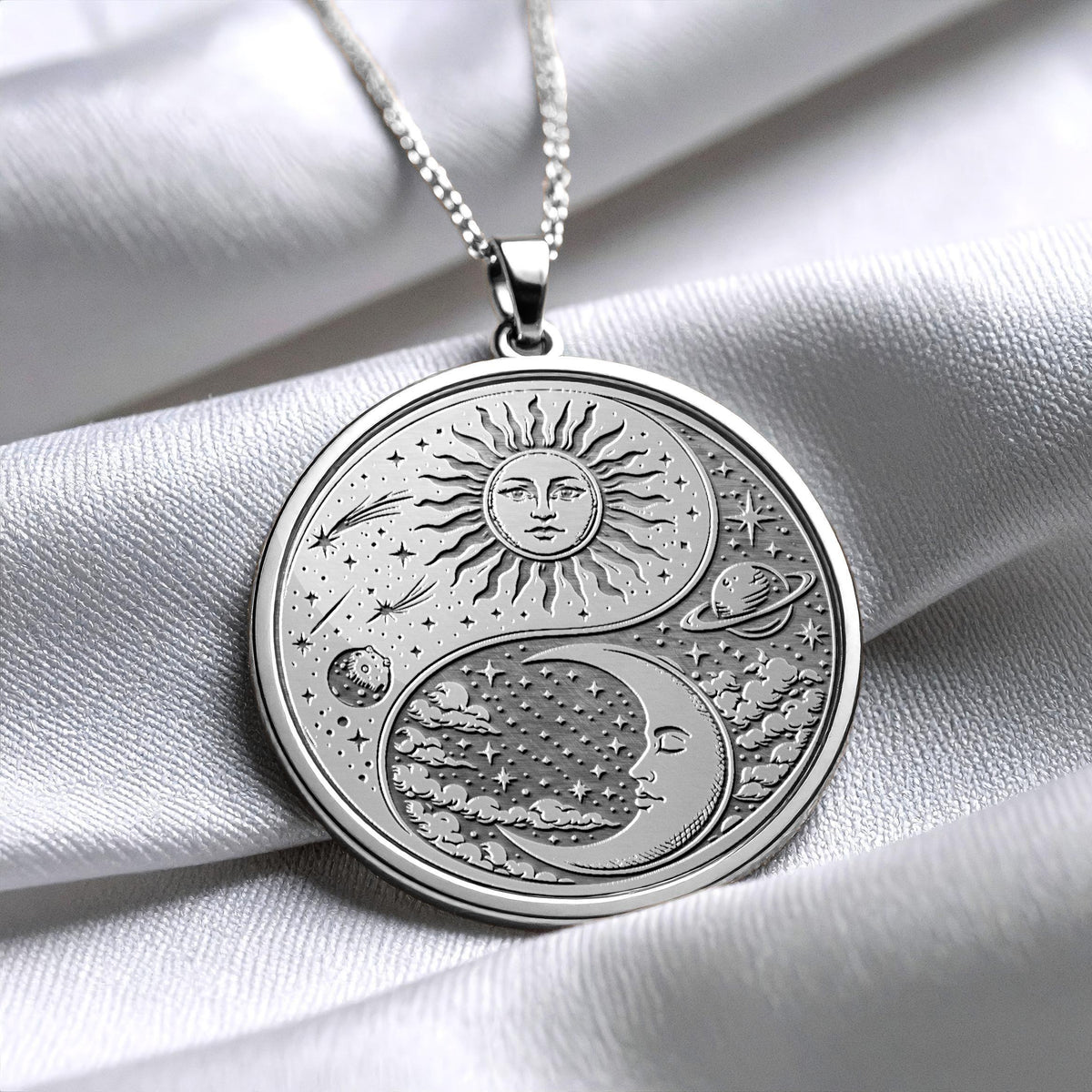Sun and Moon Yin Yang Harmony Pendant