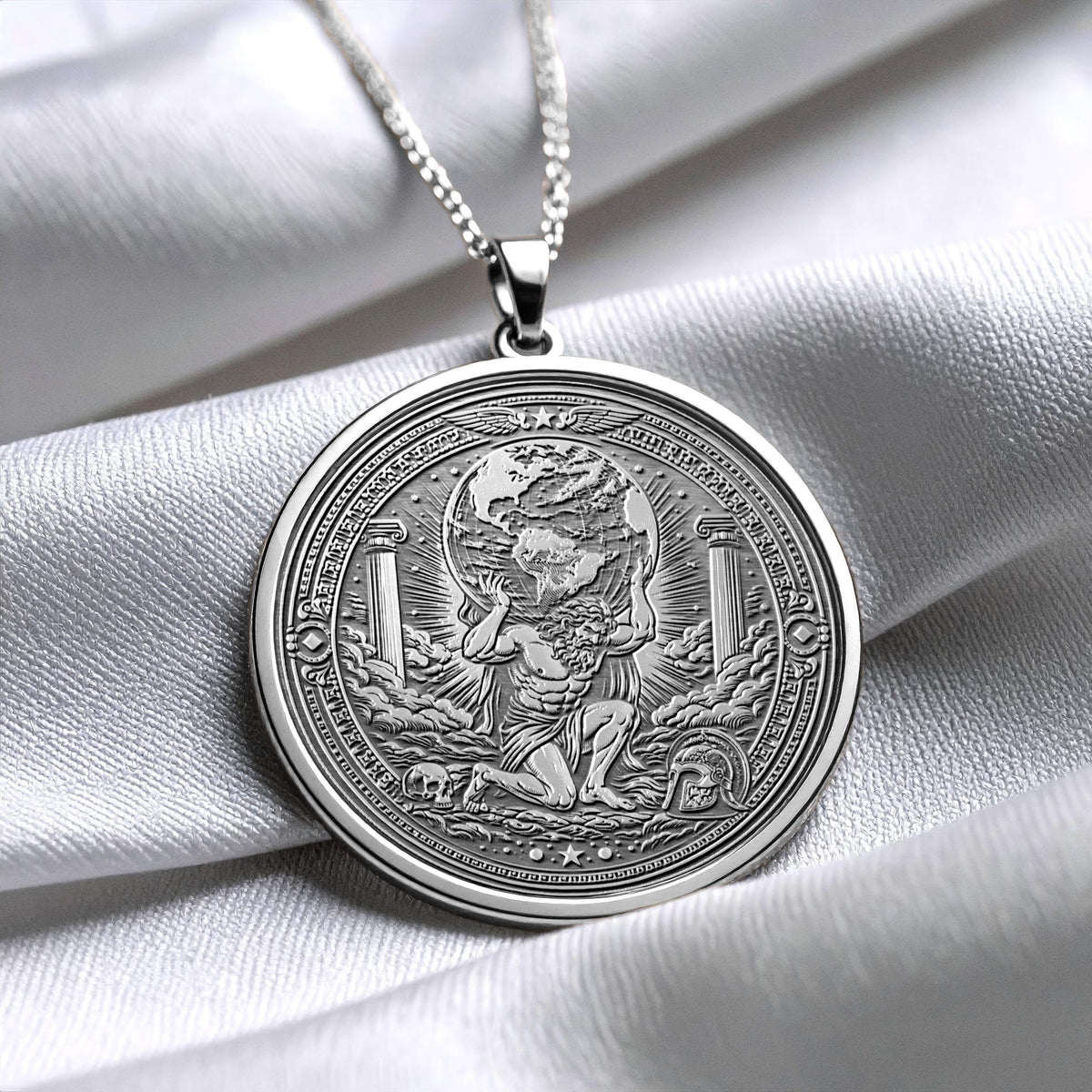 Atlas Medallion Carrying the Weight of the World