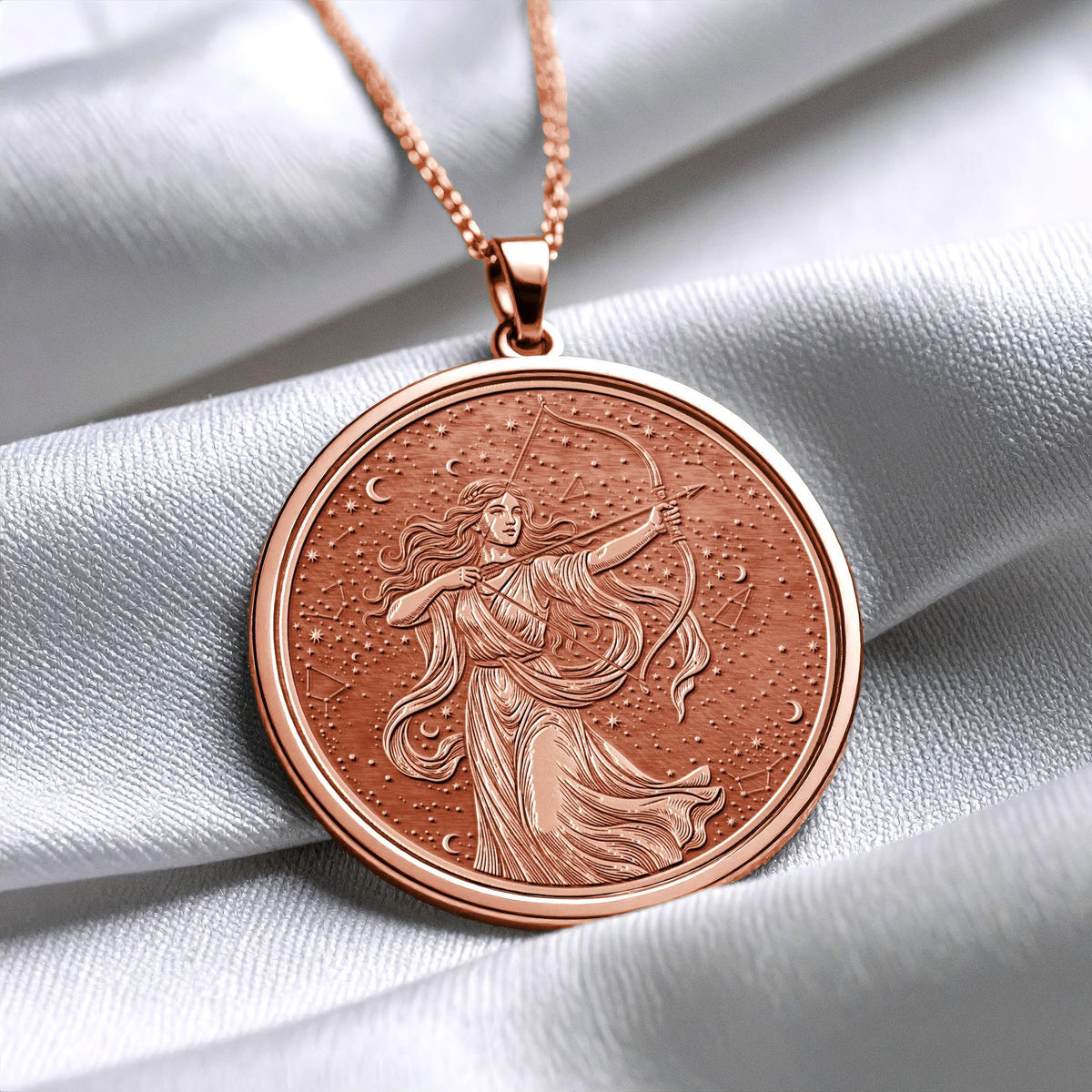 Sagittarius Silver Zodiac Pendant Necklace