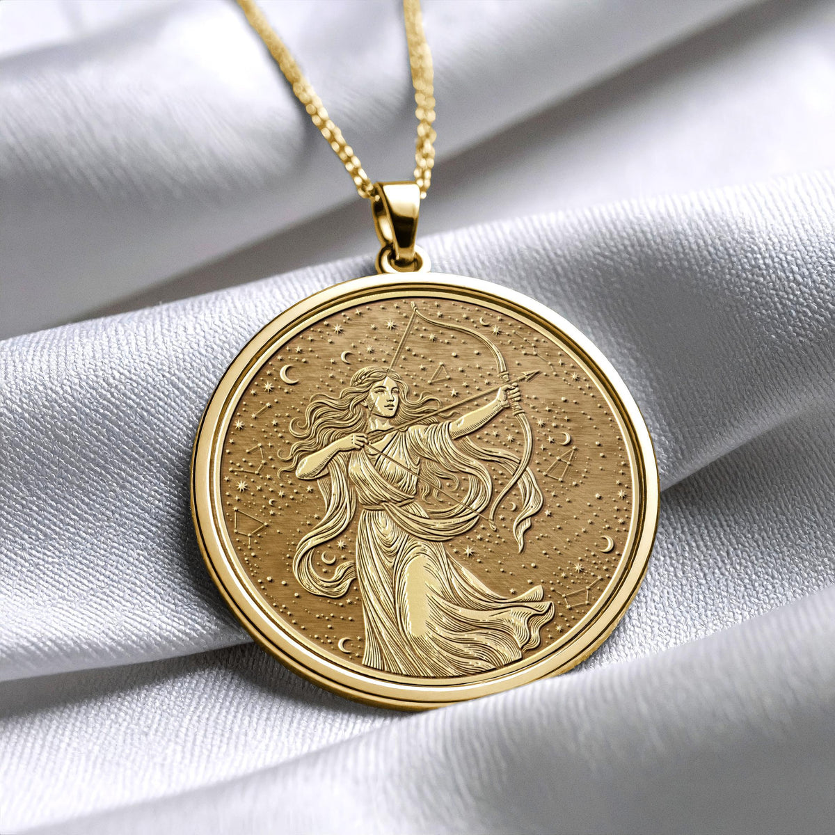 Sagittarius Silver Zodiac Pendant Necklace