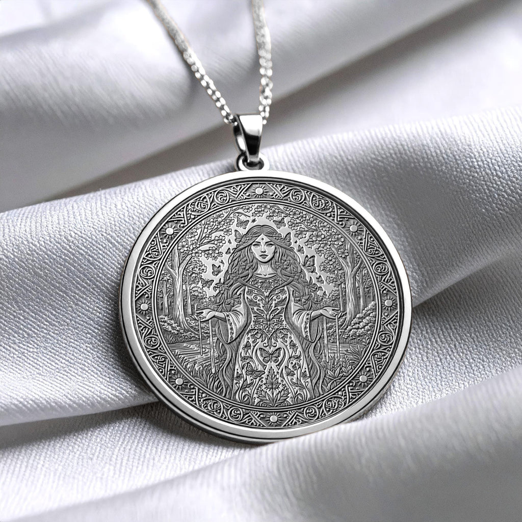 Gold Ziva Pendant – Silver Slavic Goddess Pendant