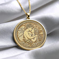 Eros Psyche Love Symbol Gold Necklace