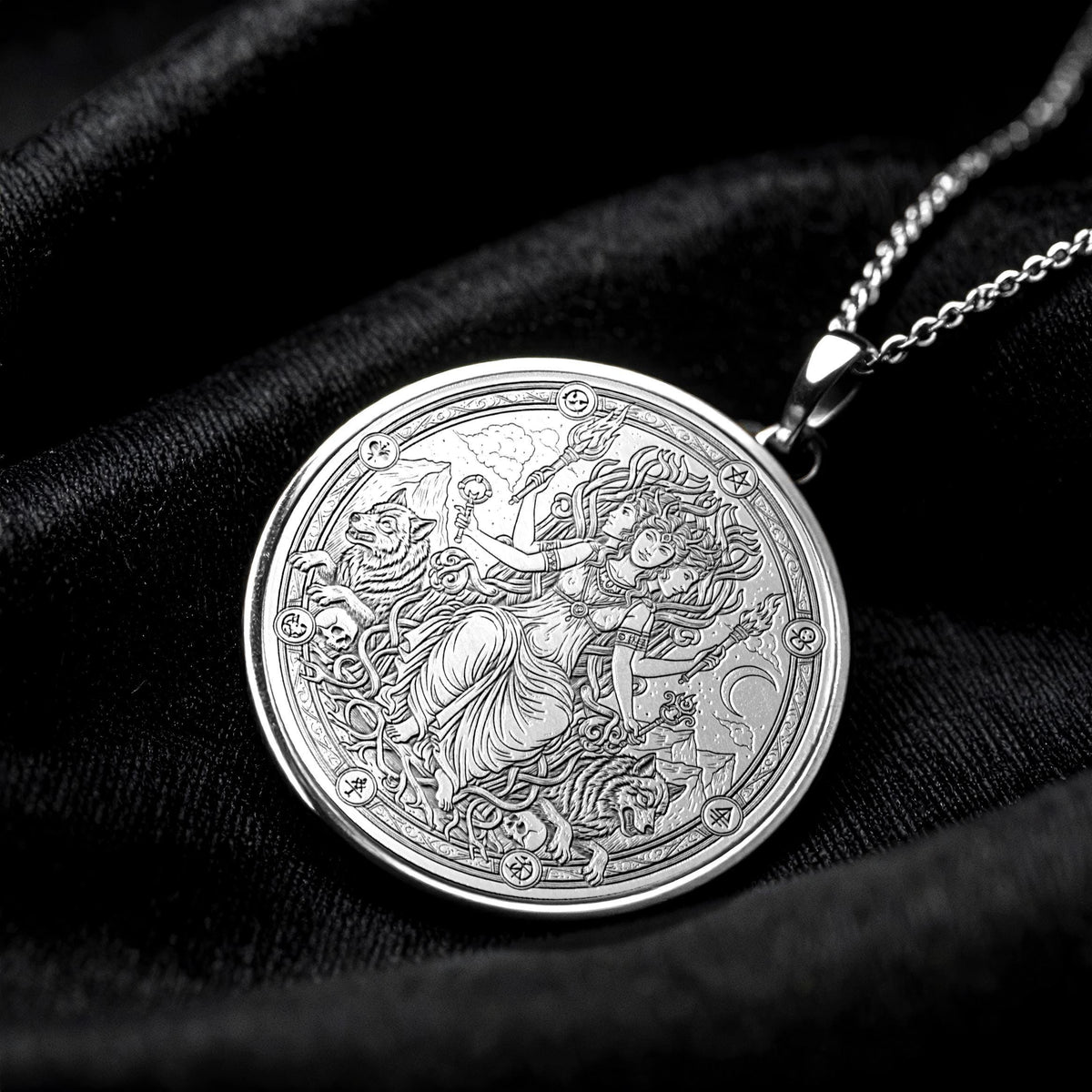 Hecate Necklace – Greek Goddess Medallio