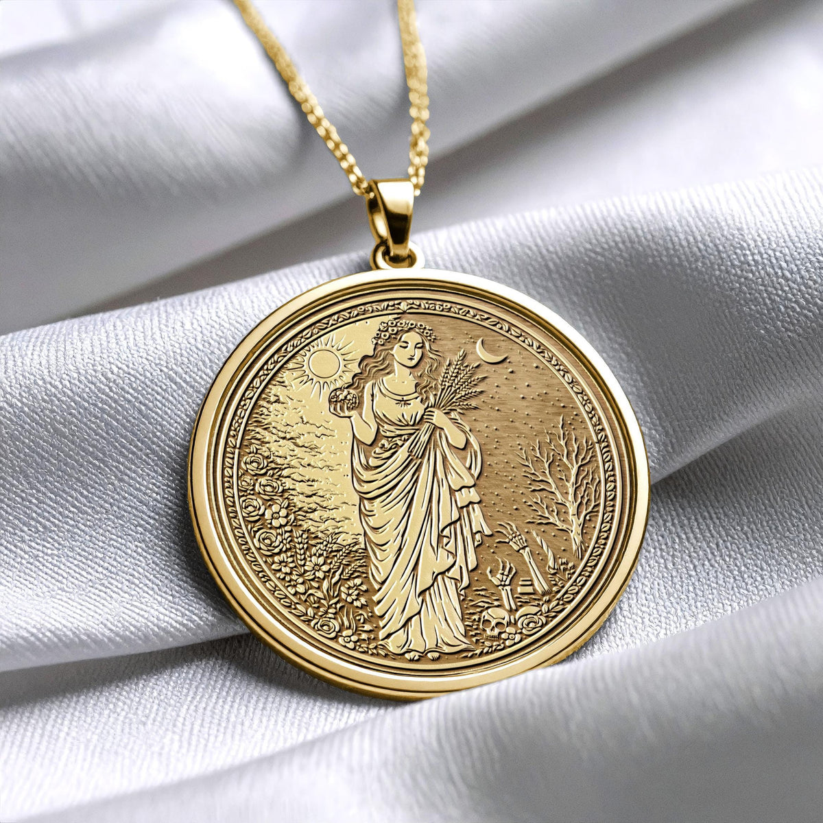 Persephone Necklace Queen of Underworld Pendant 298