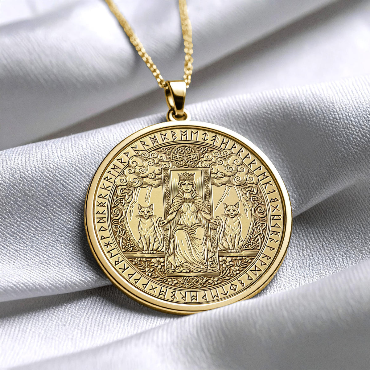 Freyja Necklace Nordic Jewelry Freyja Amulet Pendant