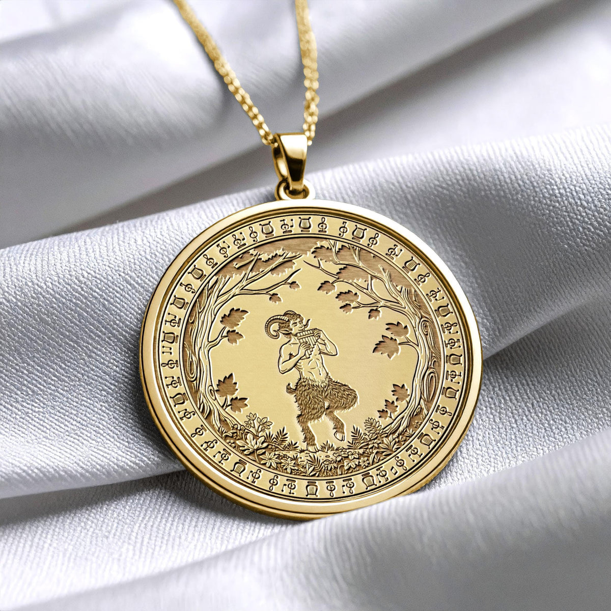 Pan God Musical Pendant Greek Necklace