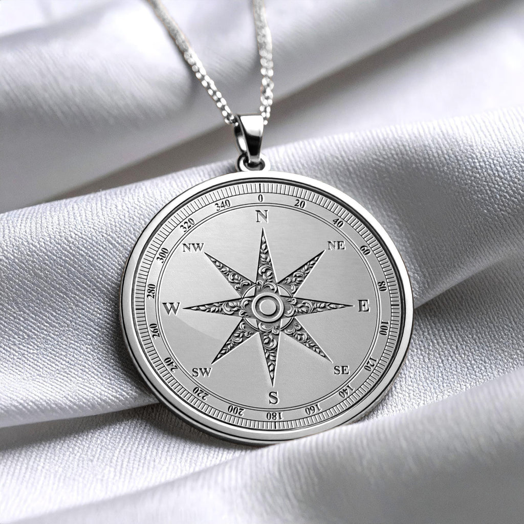 Compass Pendant Navigation Necklace