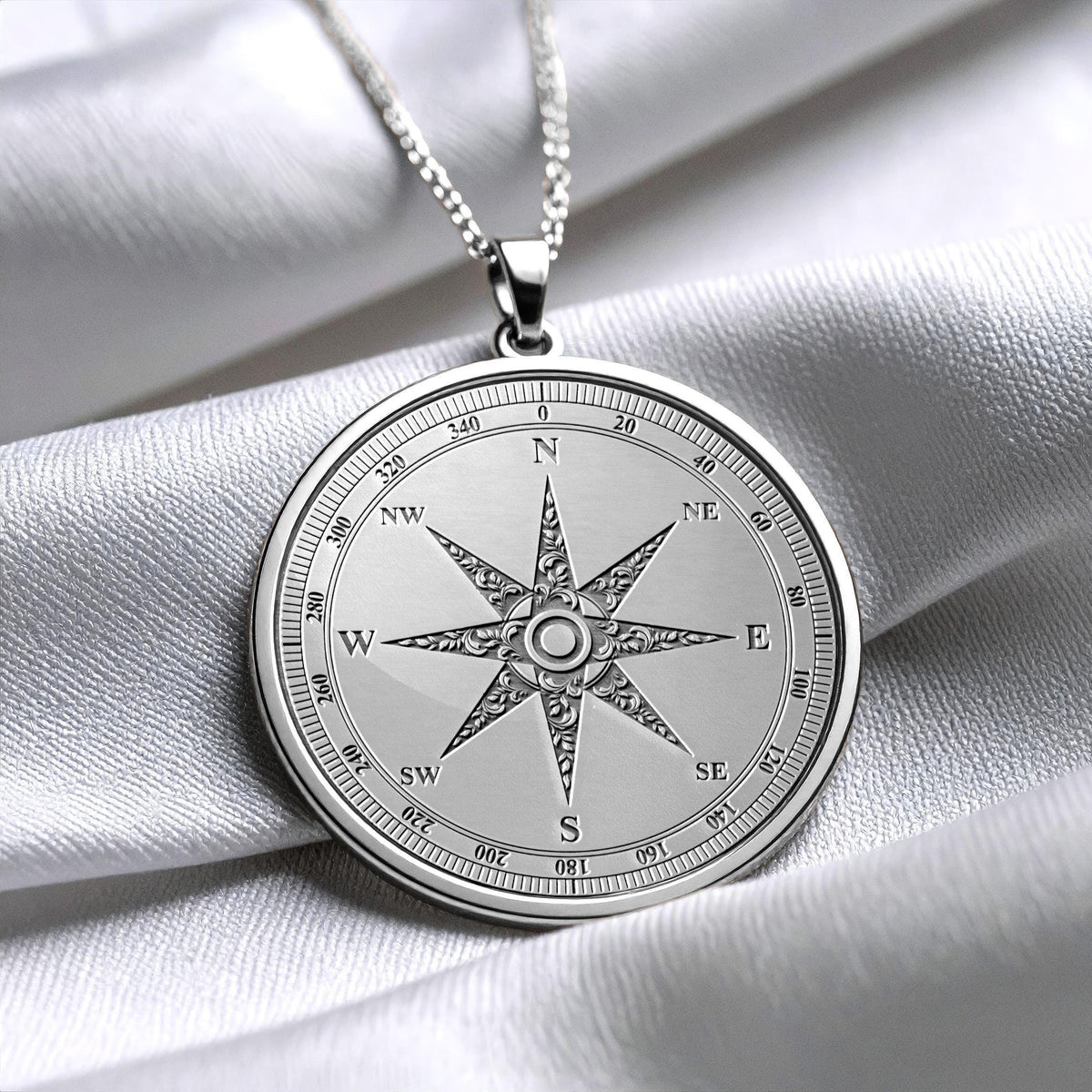 Compass Pendant Navigation Necklace