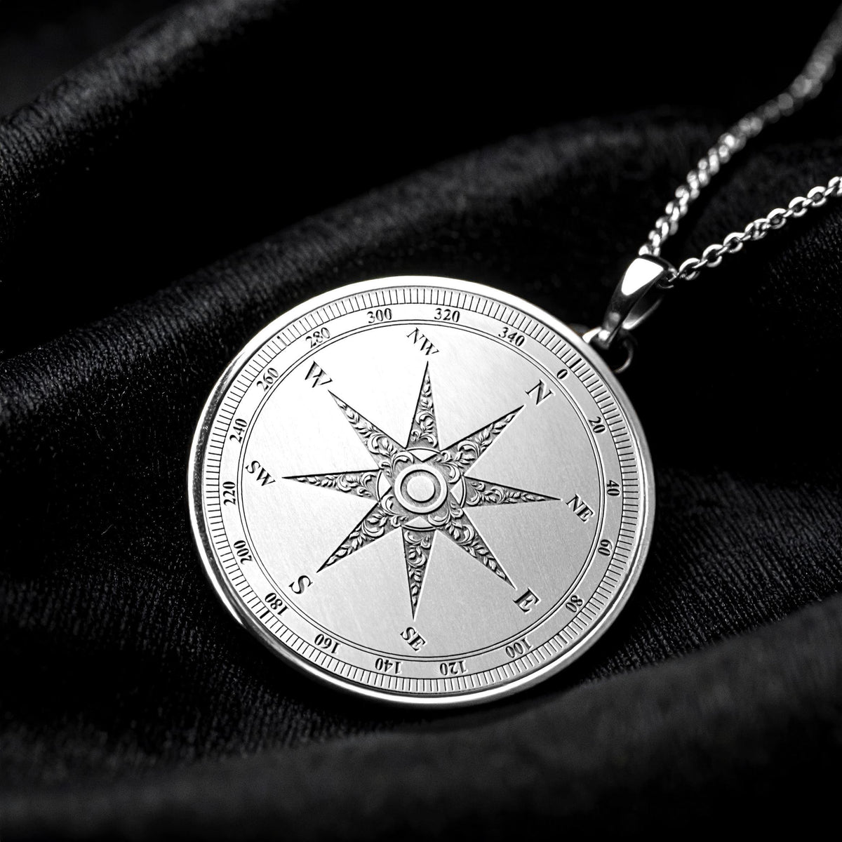 Compass Pendant Navigation Necklace