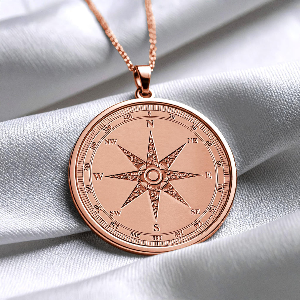 Compass Pendant Navigation Necklace