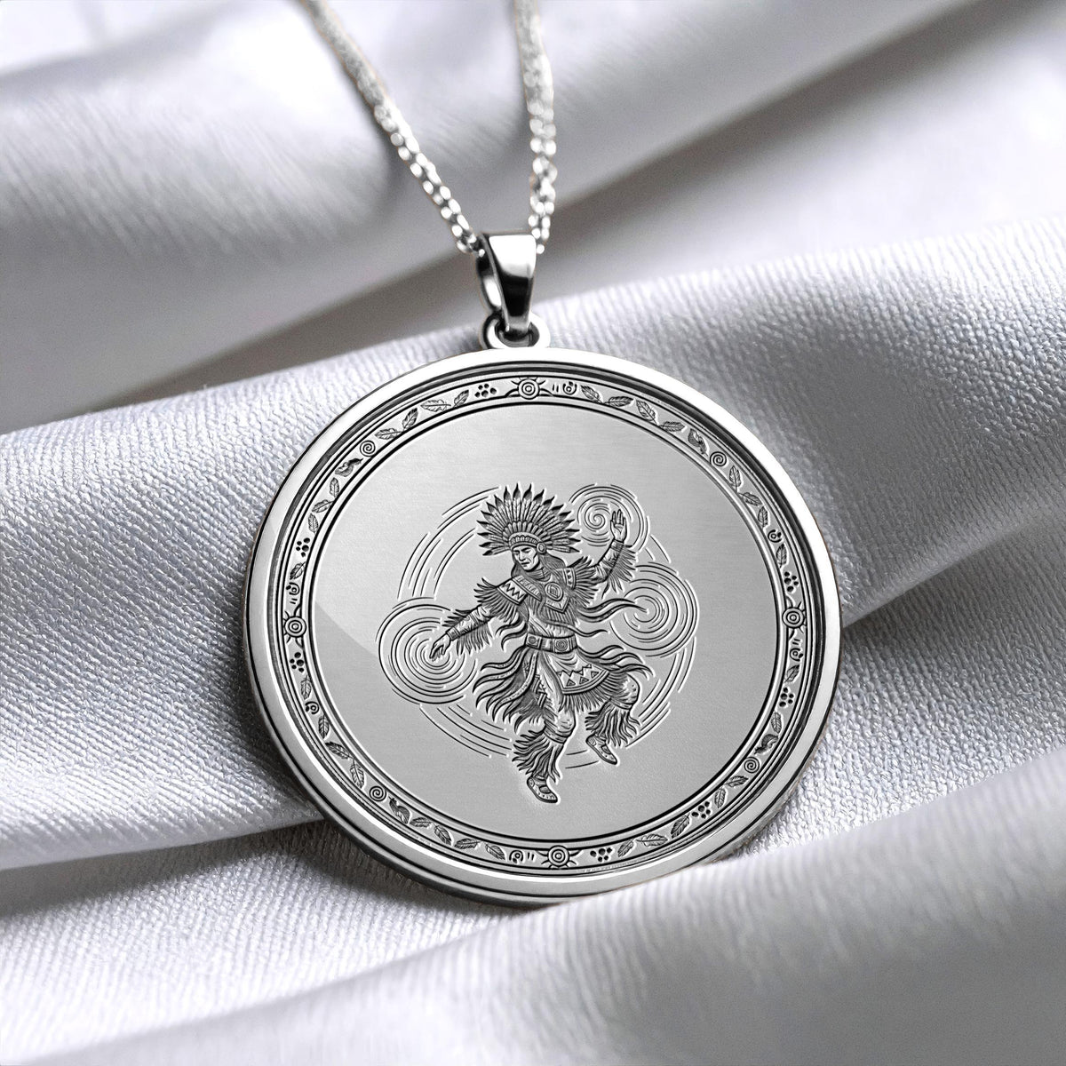 Shamanic Dancer Pendant : Shaman Sacred Energy Necklace , Healing Journey Medallion