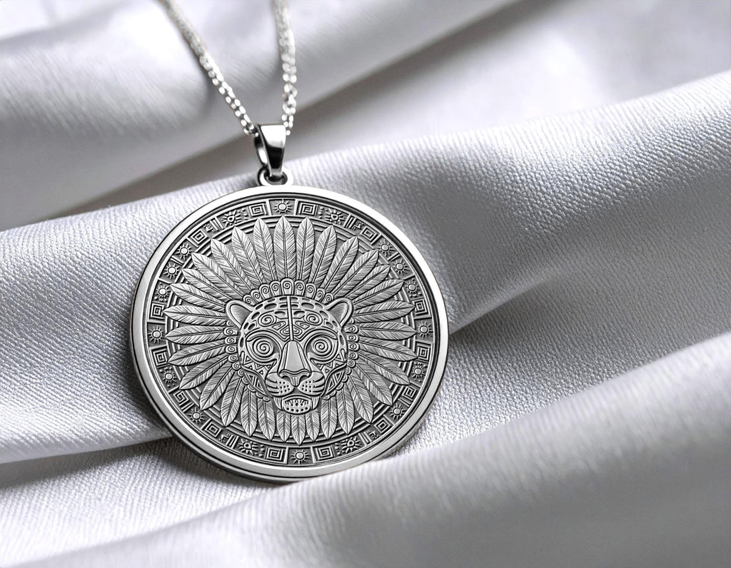 Jaguar Spirit Pendant : Aztec Power Animal Amulet of Strength and Vision