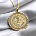 Ix Chel Pendant : 14K Gold Mayan Moon Goddess , Silver Spiritual Charm