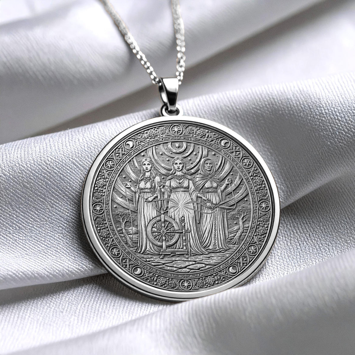 Rodzanice Necklace – Slavic Goddesses of Fate and Destiny Pendant