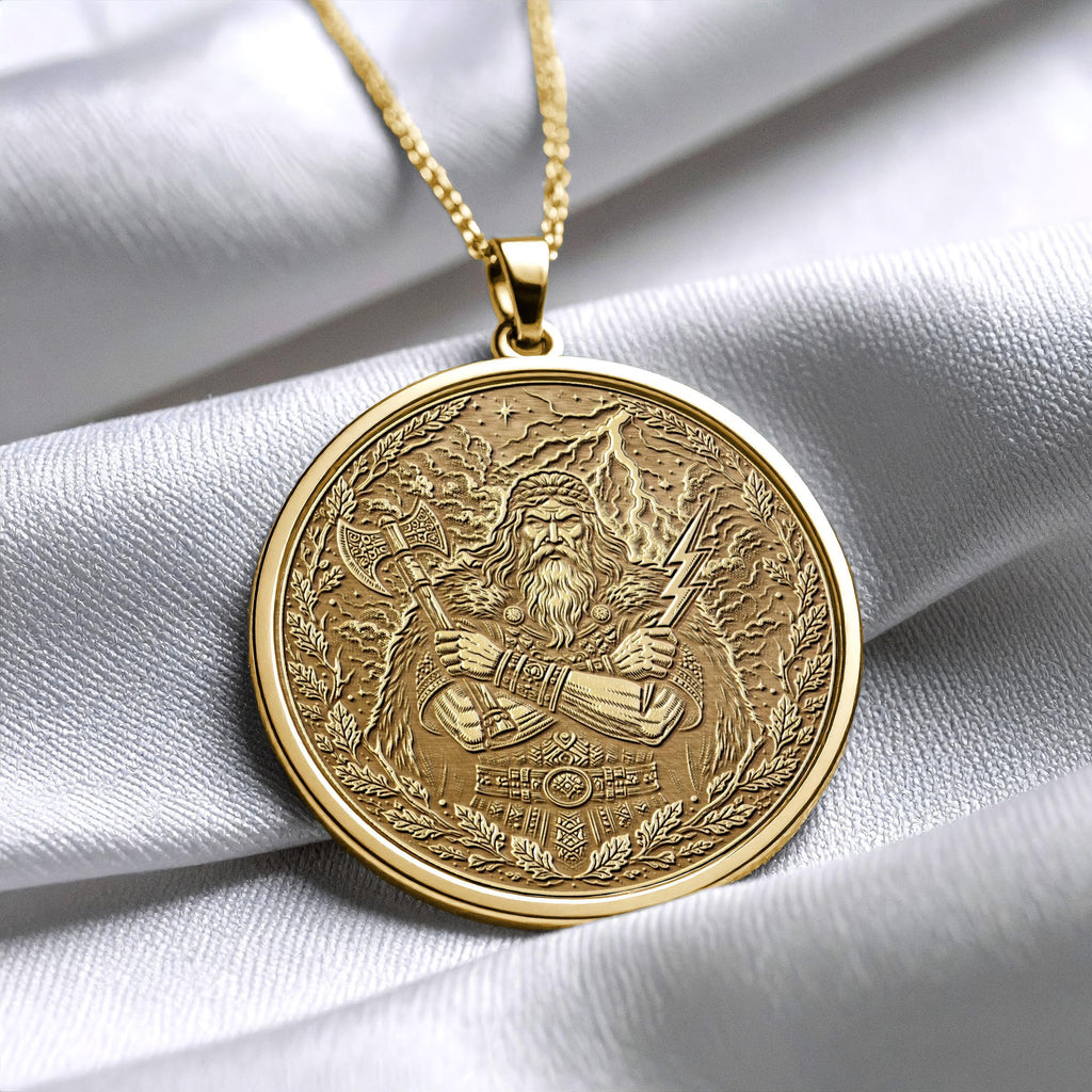 Perun Goddess Necklace – Slavic Goddess of Lightning and Storms Pendant